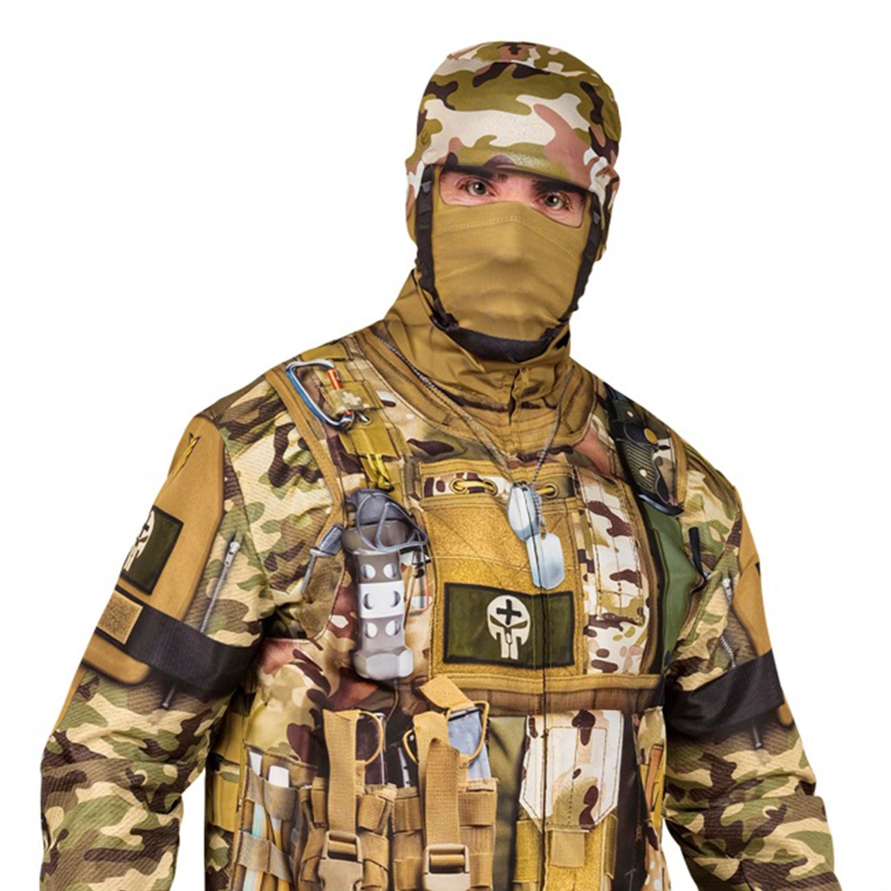 Militär Kamouflage Maskeraddräkt