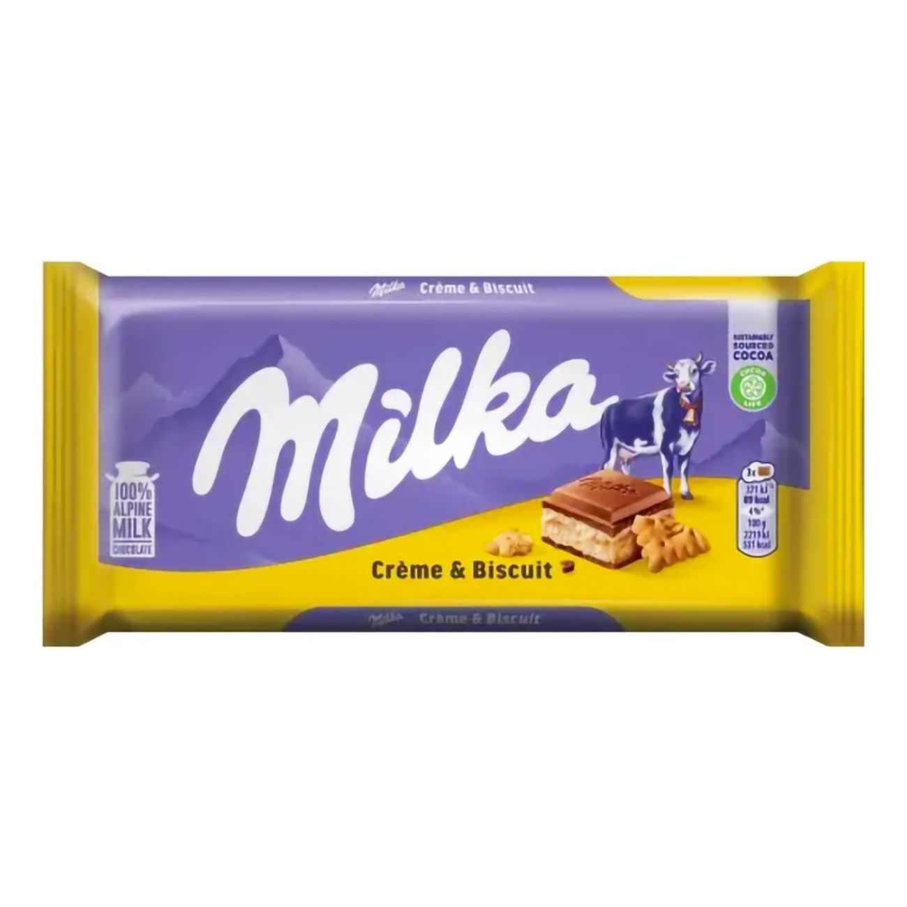 Milka Mjölkchokladkaka Creme & Biscuit