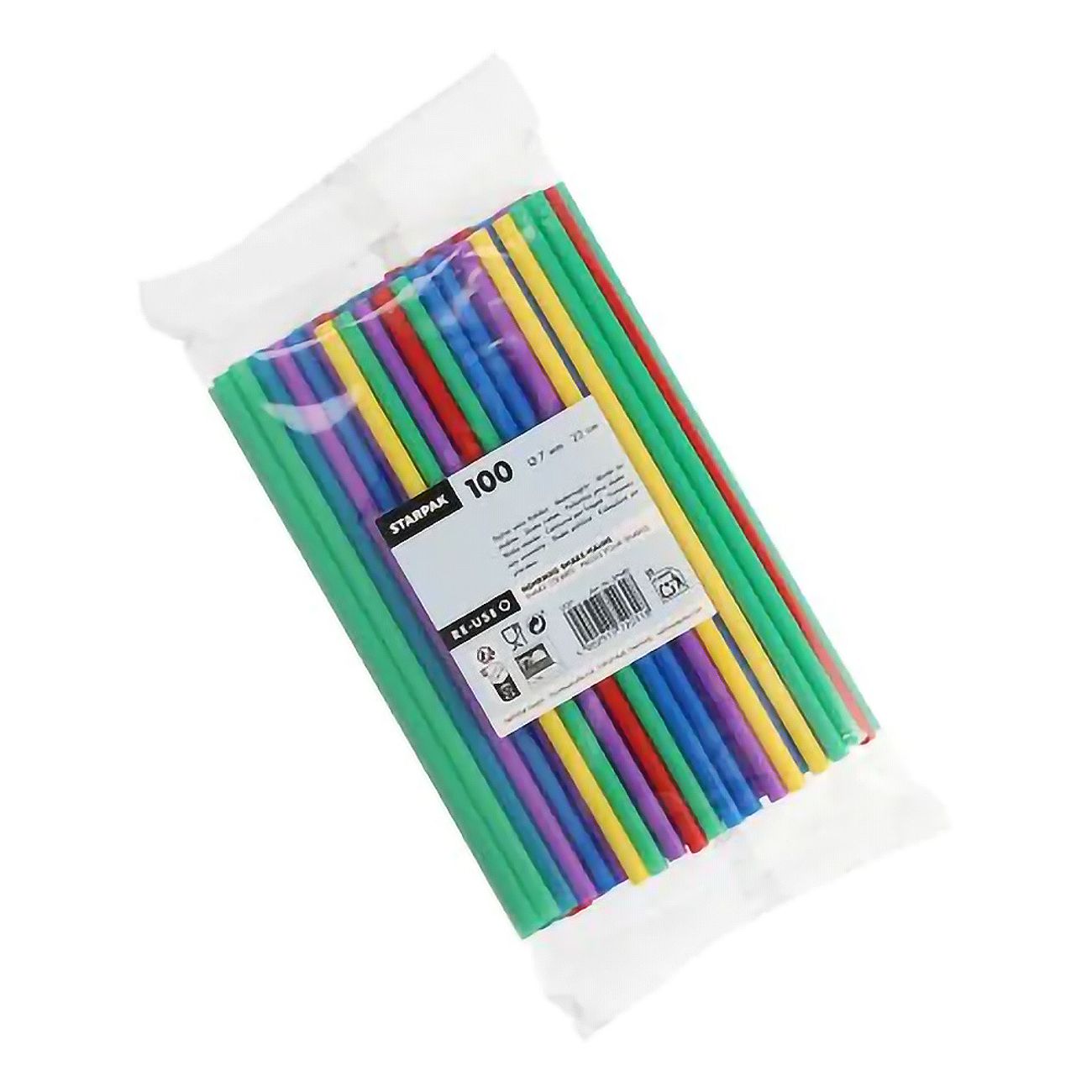 Milkshakesugrör i Plast Mix