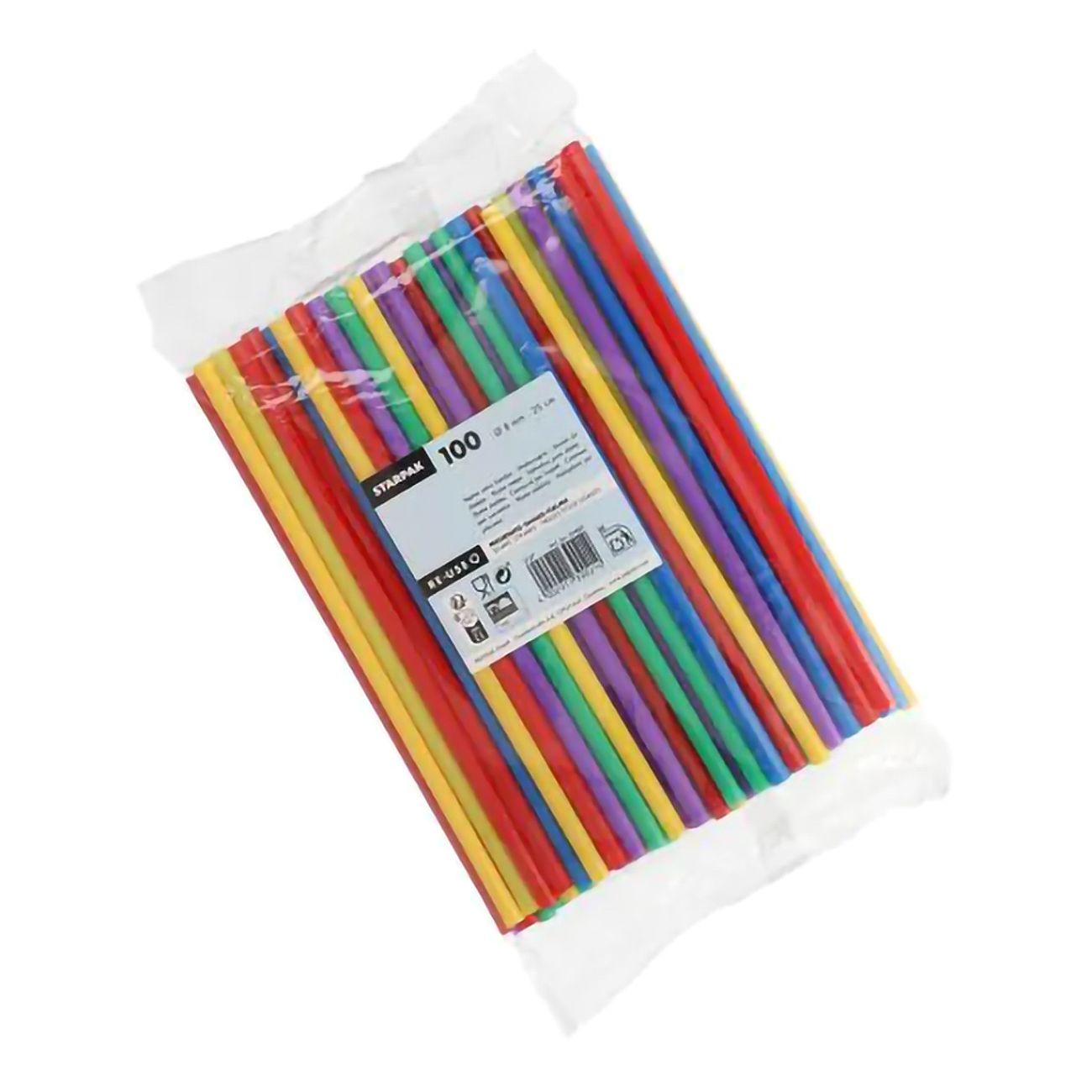 Milkshakesugrör i Plast Mix