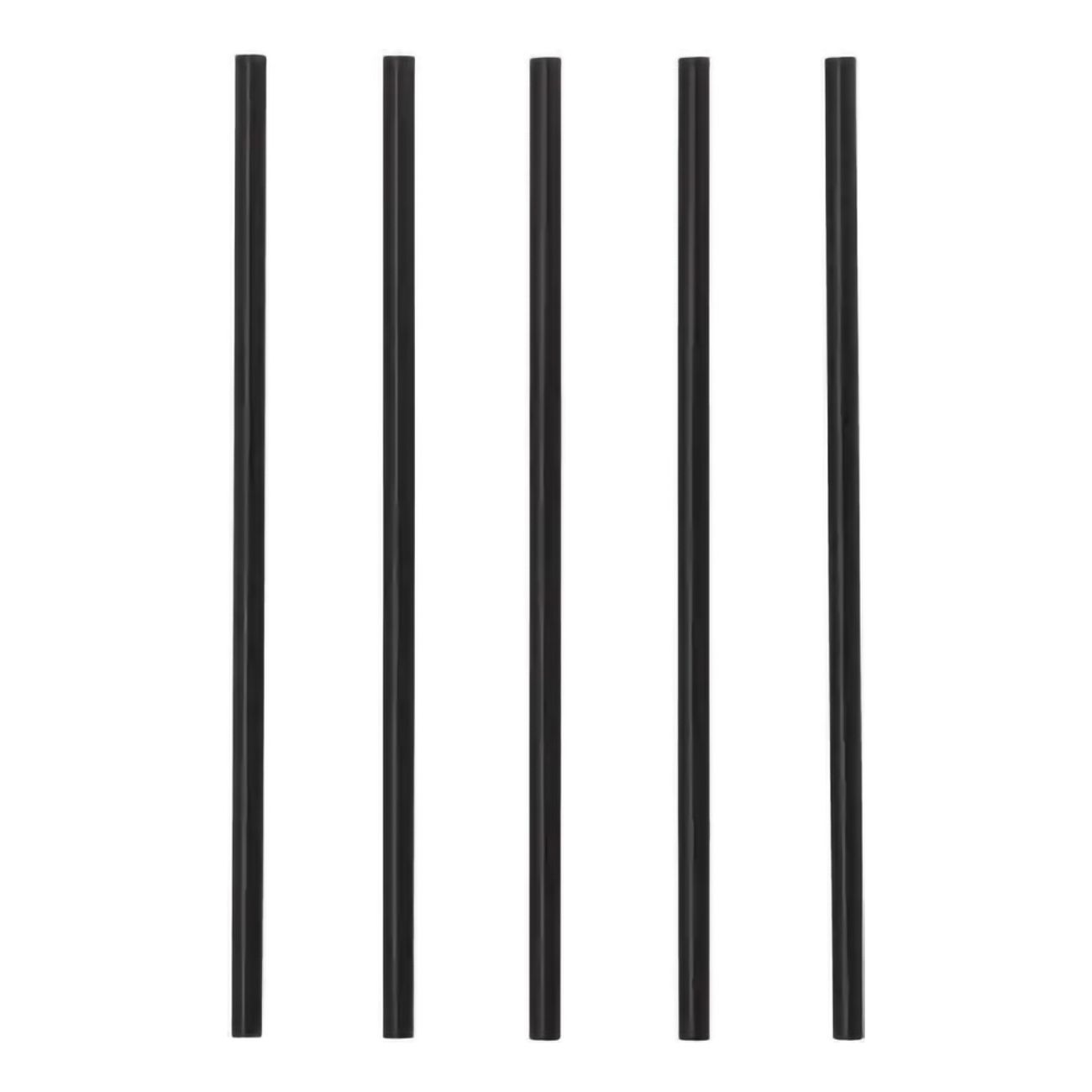 Milkshakesugrör i Plast Svart