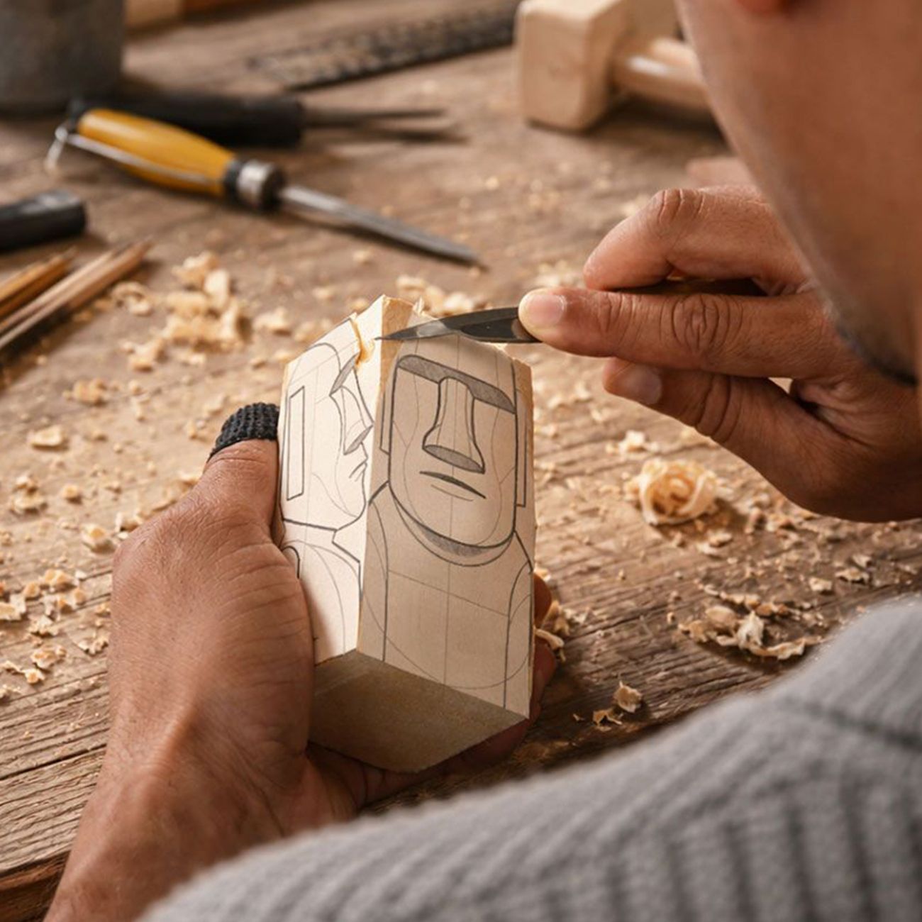Moai Carving Kit