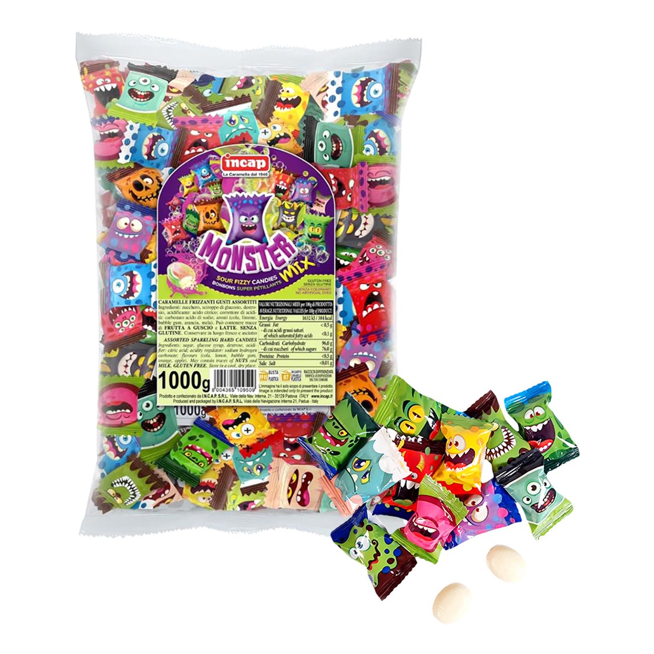 Monster Mix Sour Fizzy Candies Storpakning