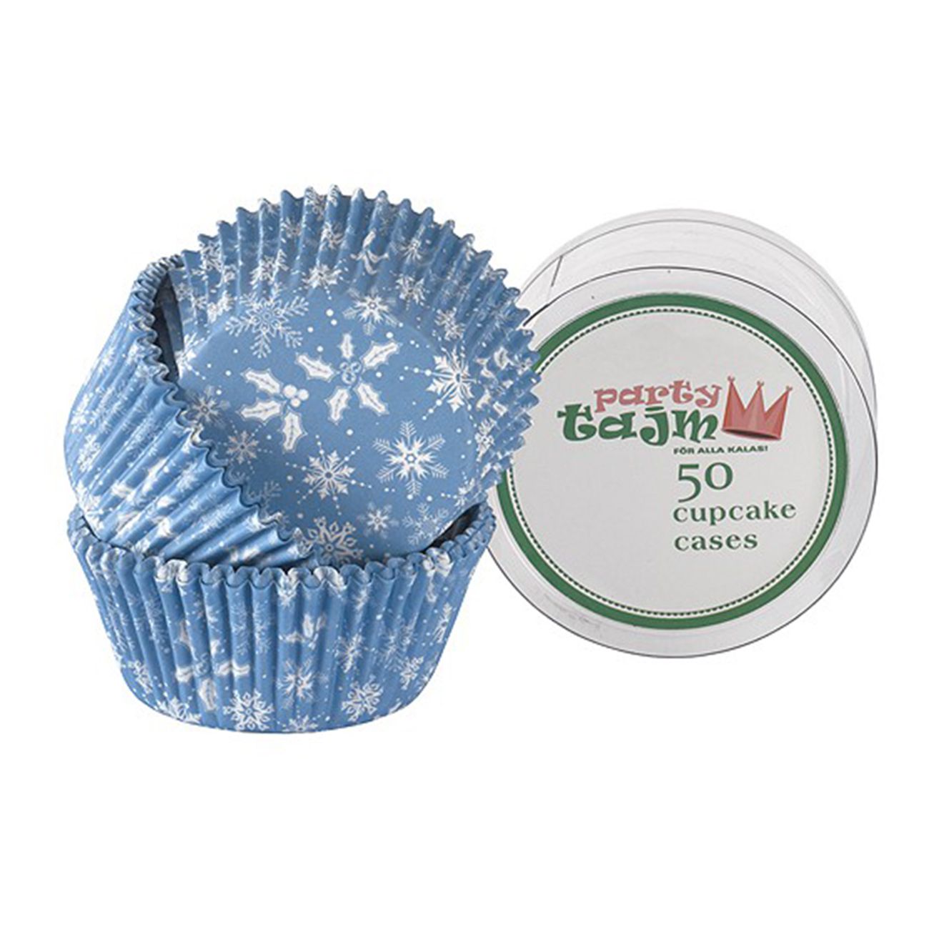 Muffinssivuoat Vaaleansininen Lumitähdillä