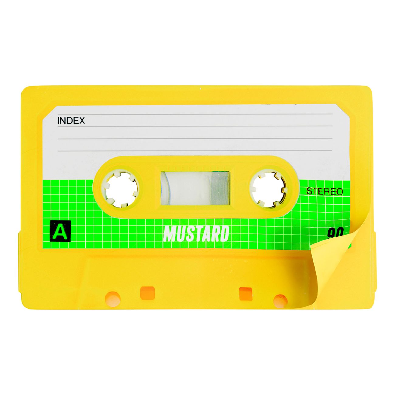 Mustard Cassette Sticky Notes