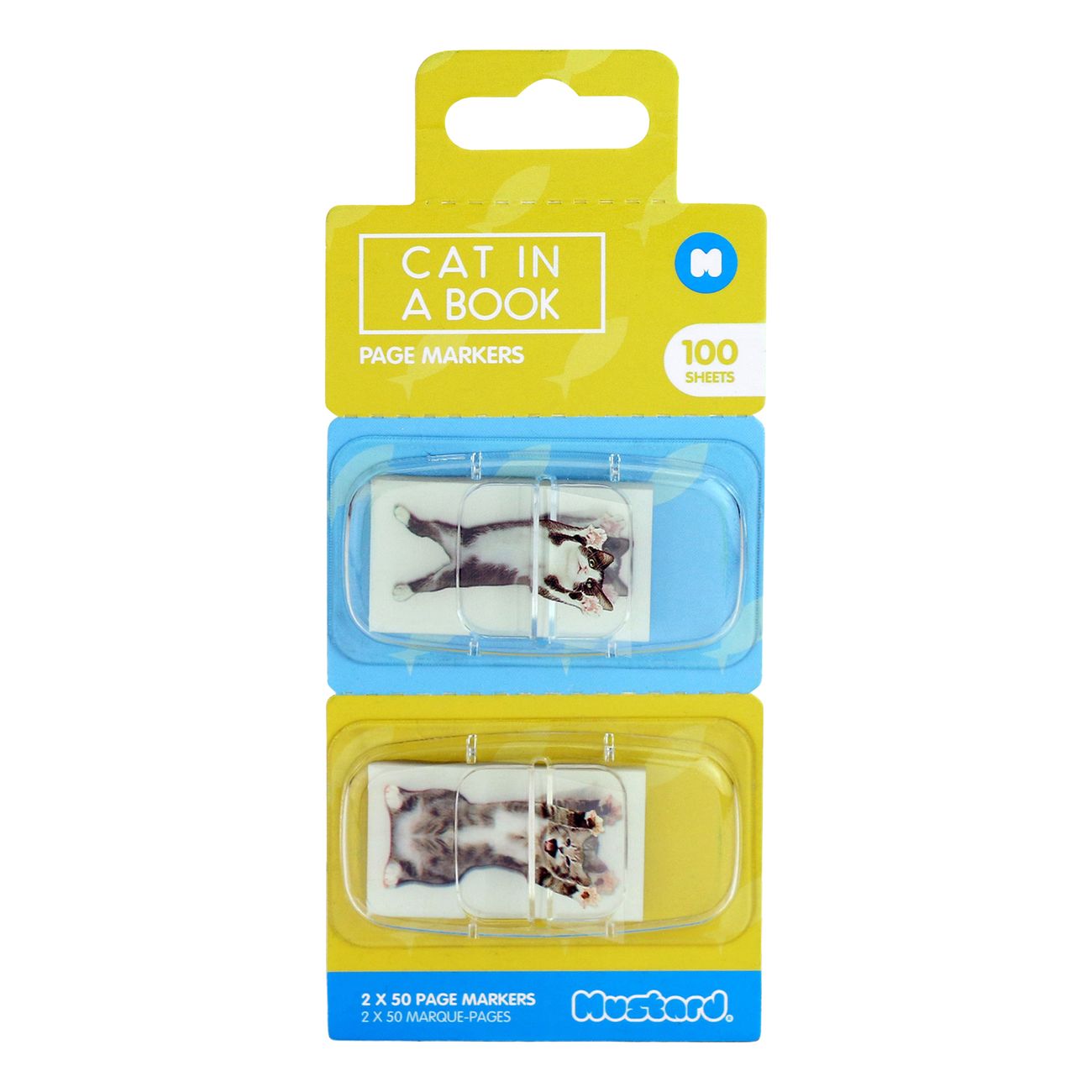 Mustard Cat in a Book Bokmerker