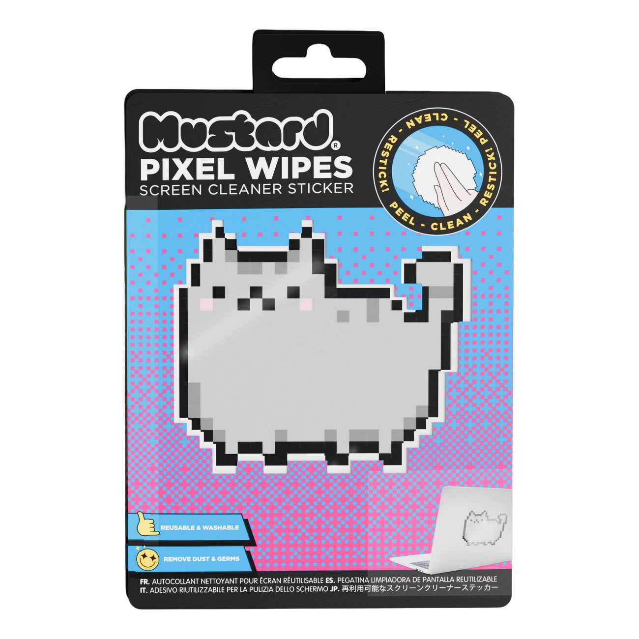 Mustard Cat Pixel Wipes Skjermrengjøring