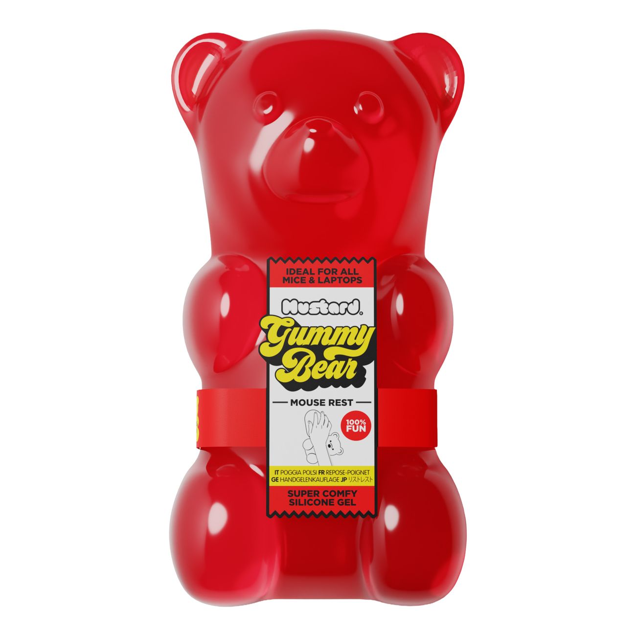 Mustard Gummibjørn Musematte Rød