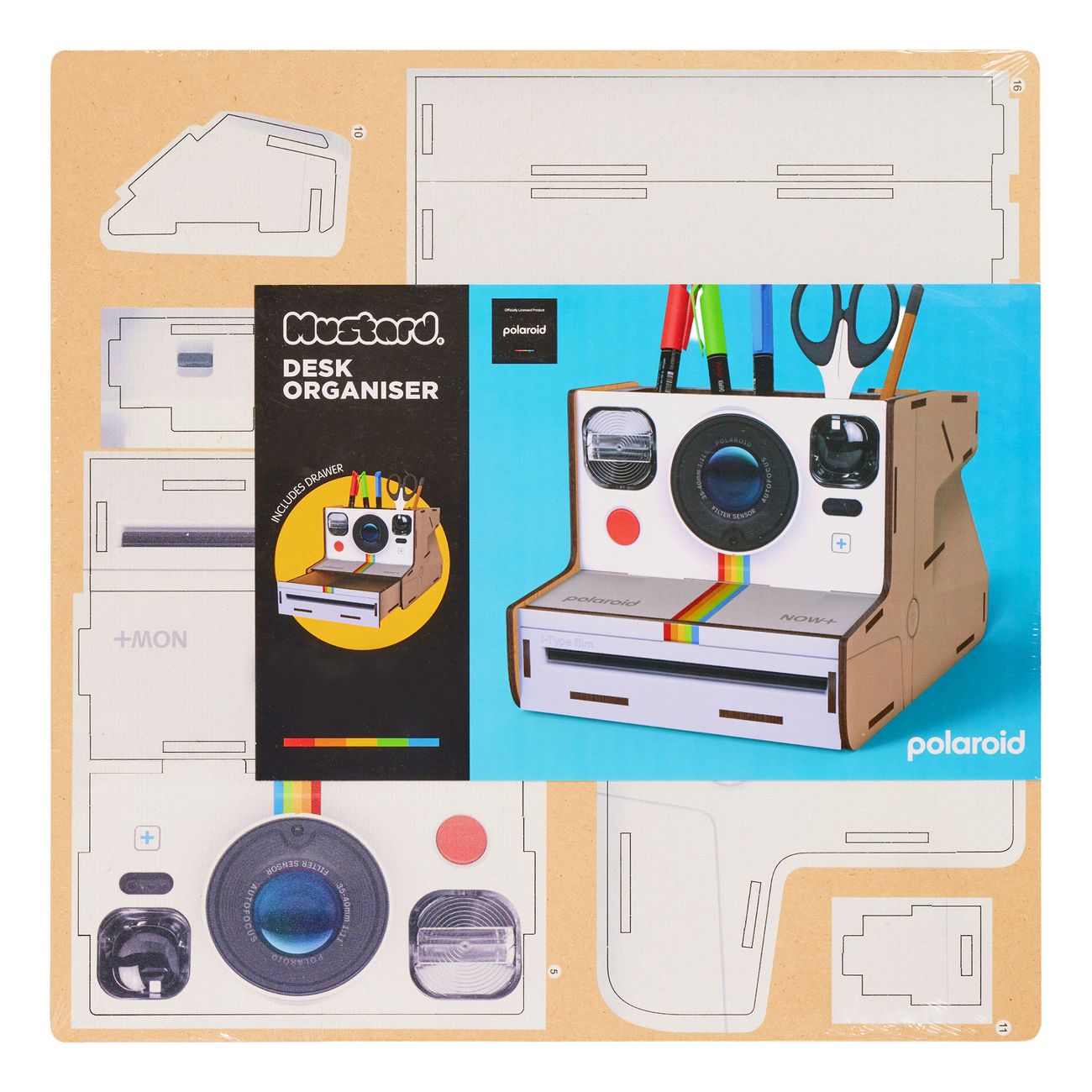 Mustard Polaroid Skrivebordsorganisator