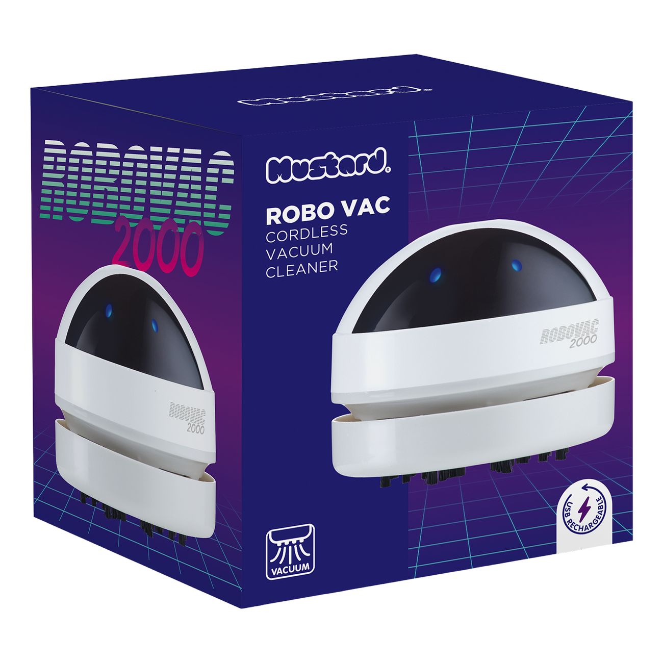 Mustard Robo Vac Trådløs Ministøvsuger