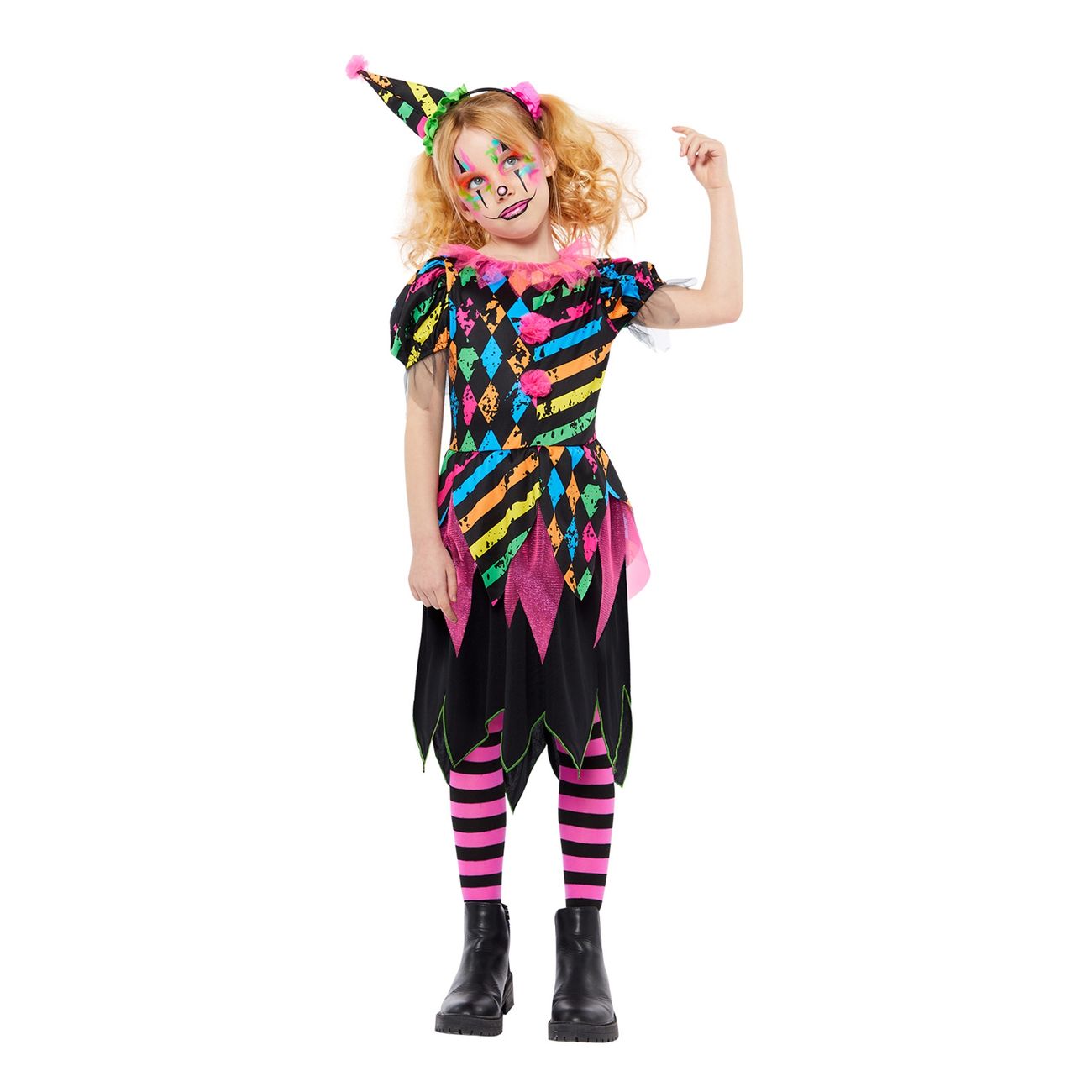 neon-clown-klanning-barn-maskeraddrakt-98407-3