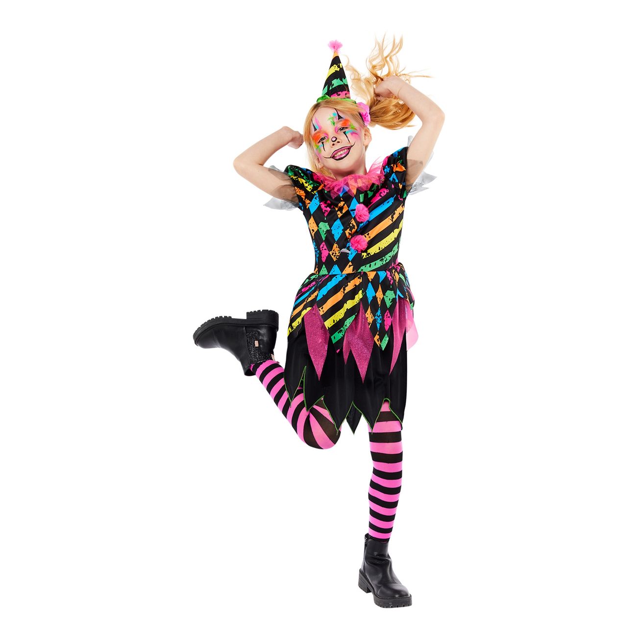 neon-clown-klanning-barn-maskeraddrakt-98407-4
