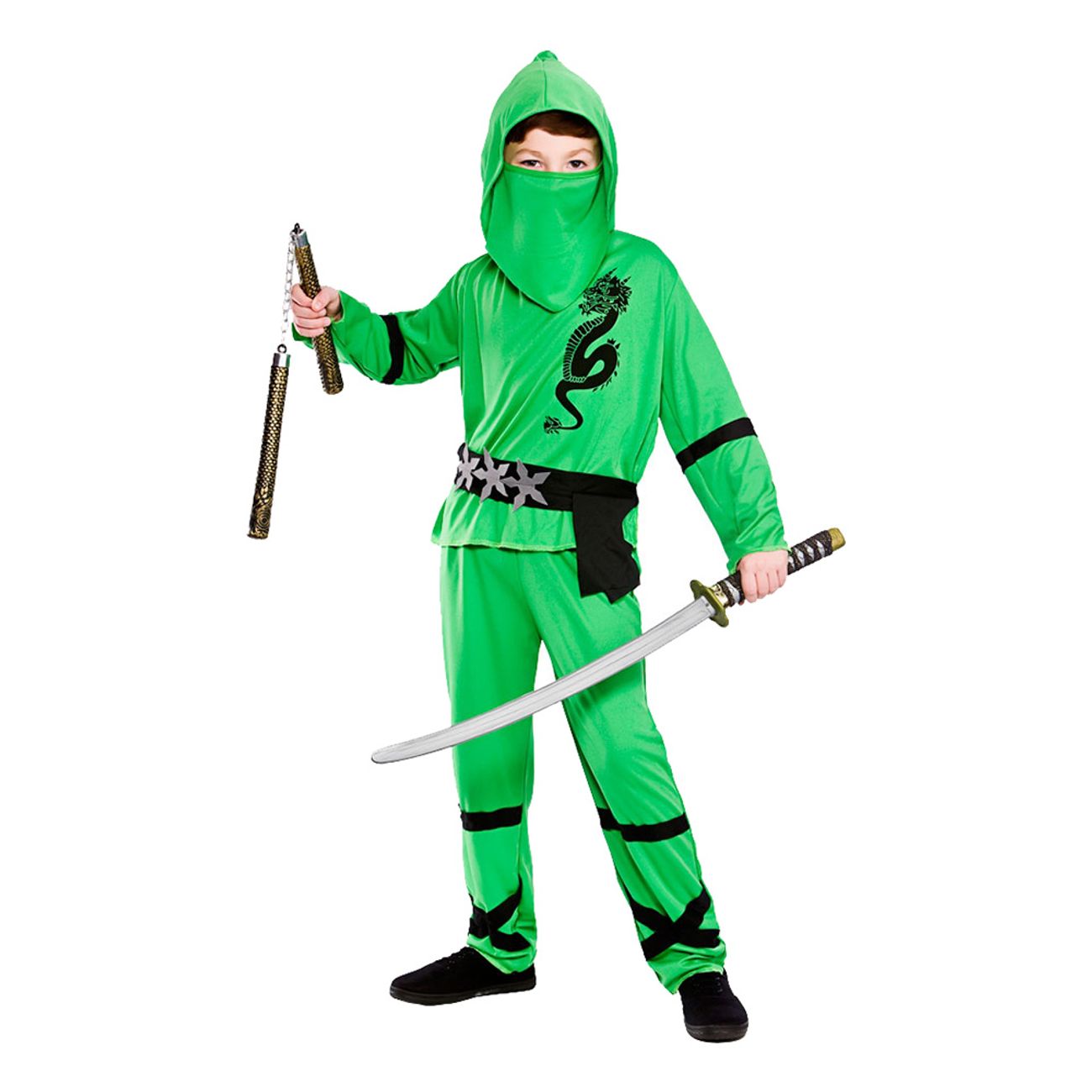 ninja-gron-barn-maskeraddrakt-1