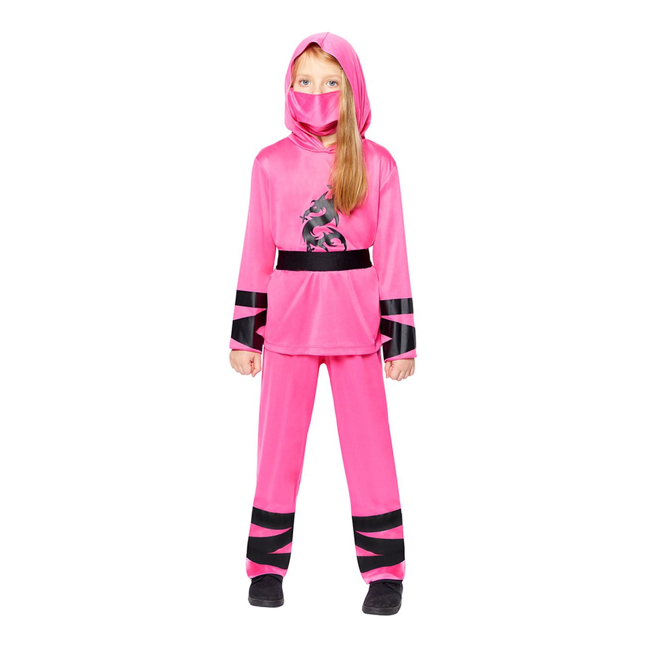 ninja-krigare-rosa-barn-maskeraddrakt-102859-1