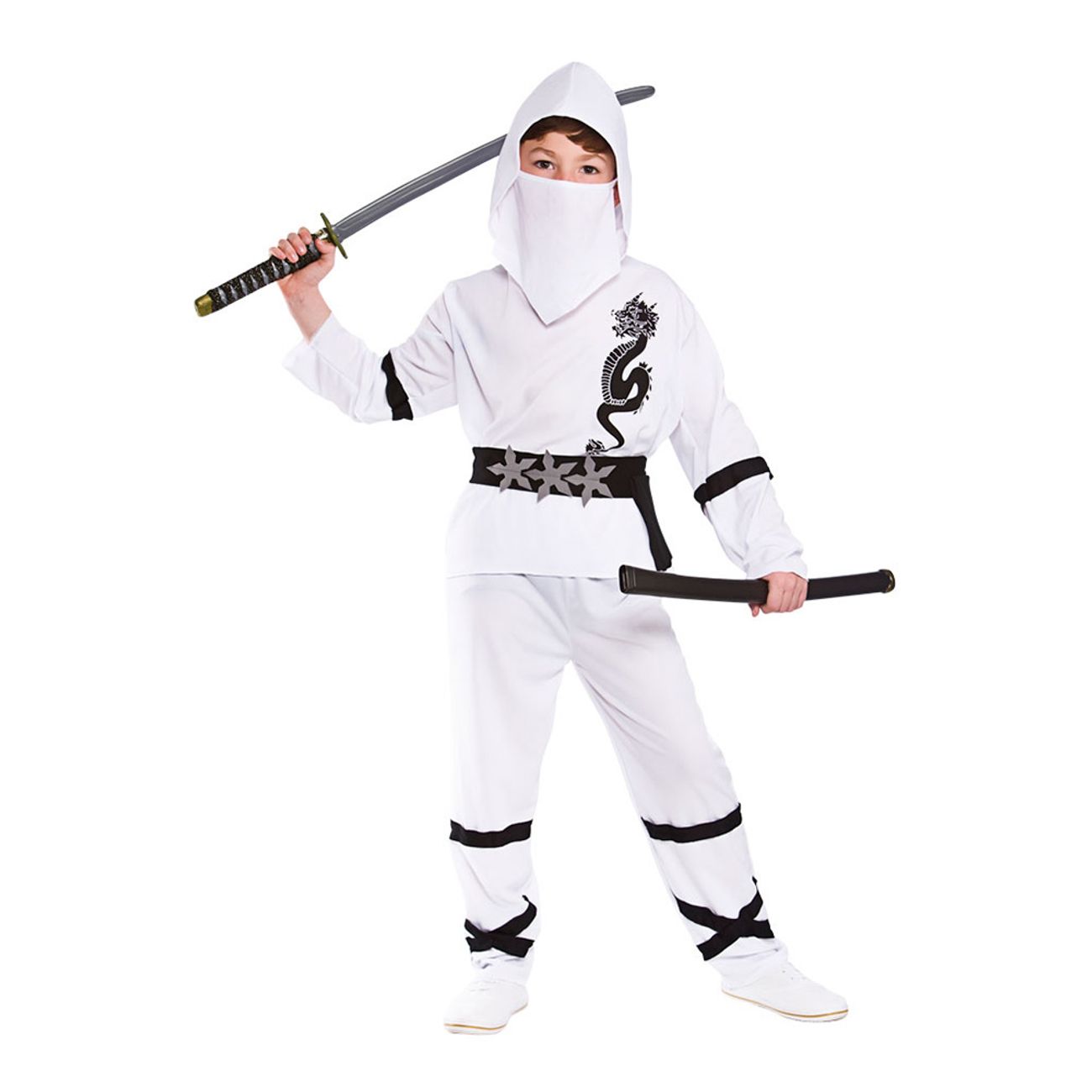 ninja-vit-barn-maskeraddrakt-1
