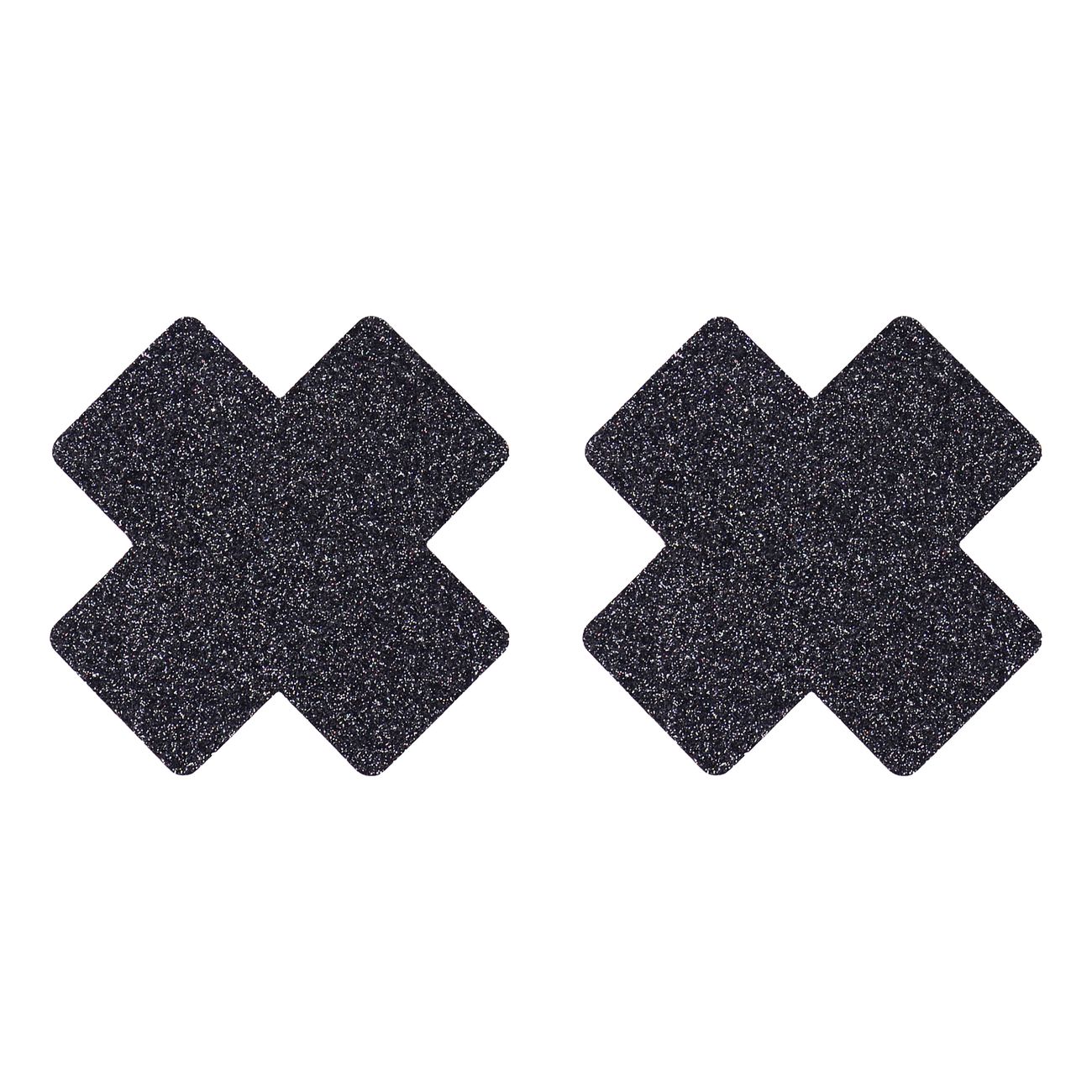 Nipple Covers Kors Svarta Glitter