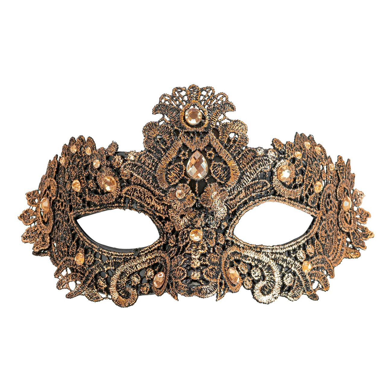 Ögonmask med Strass Brons