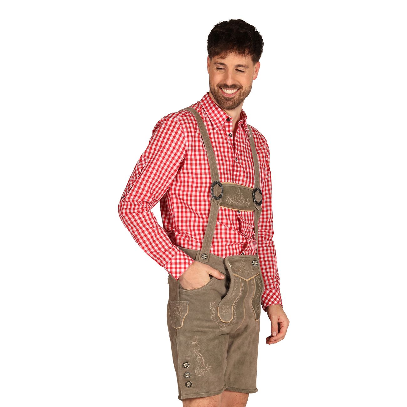Oktoberfest Lederhosen Shorts Deluxe Beige
