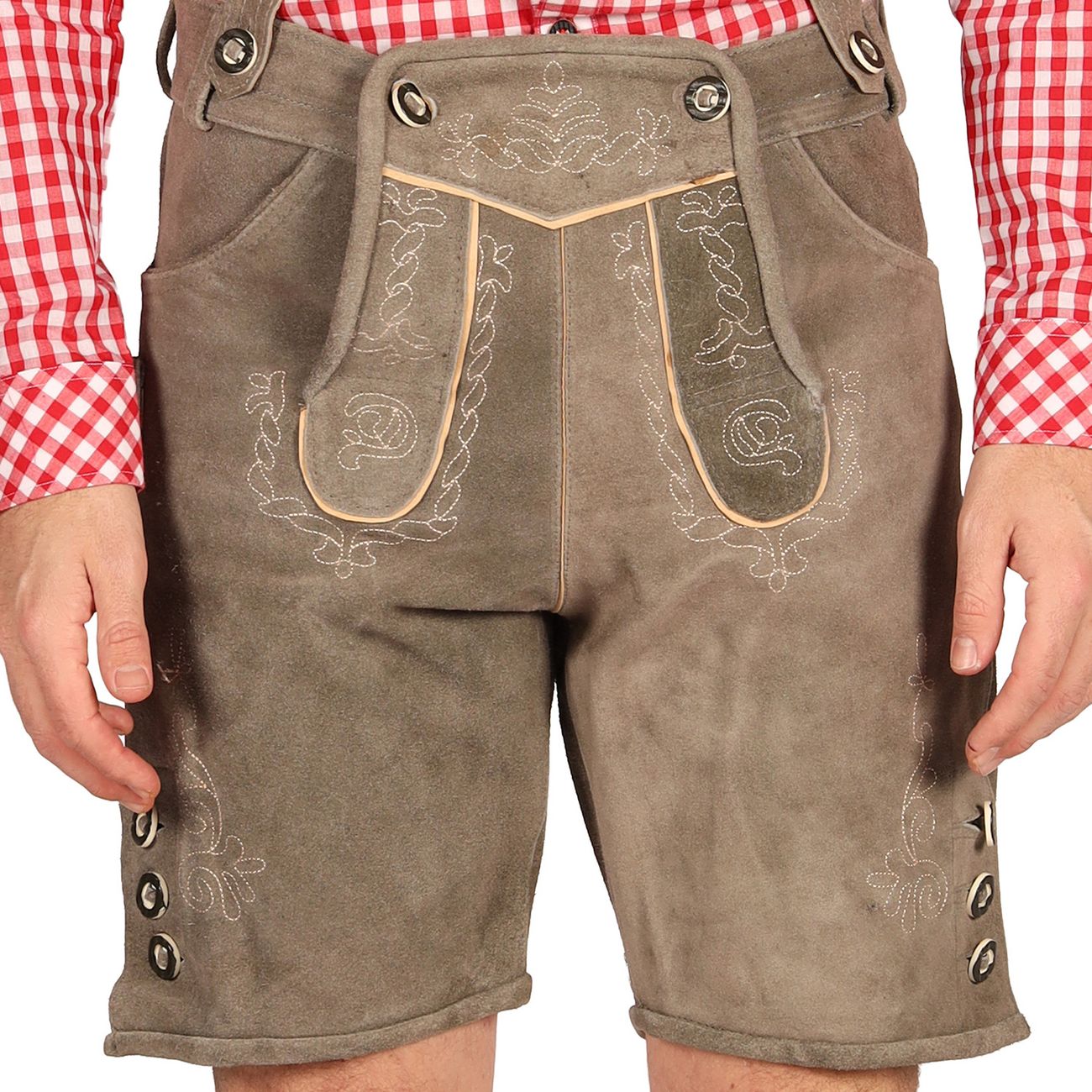 Oktoberfest Lederhosen Shorts Deluxe Beige