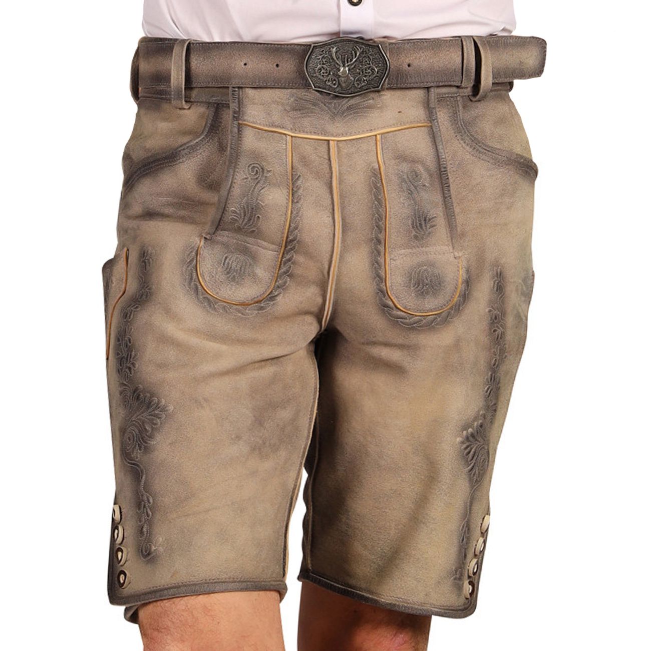 Oktoberfest Lederhosen Shorts Super Deluxe Beige Vintage