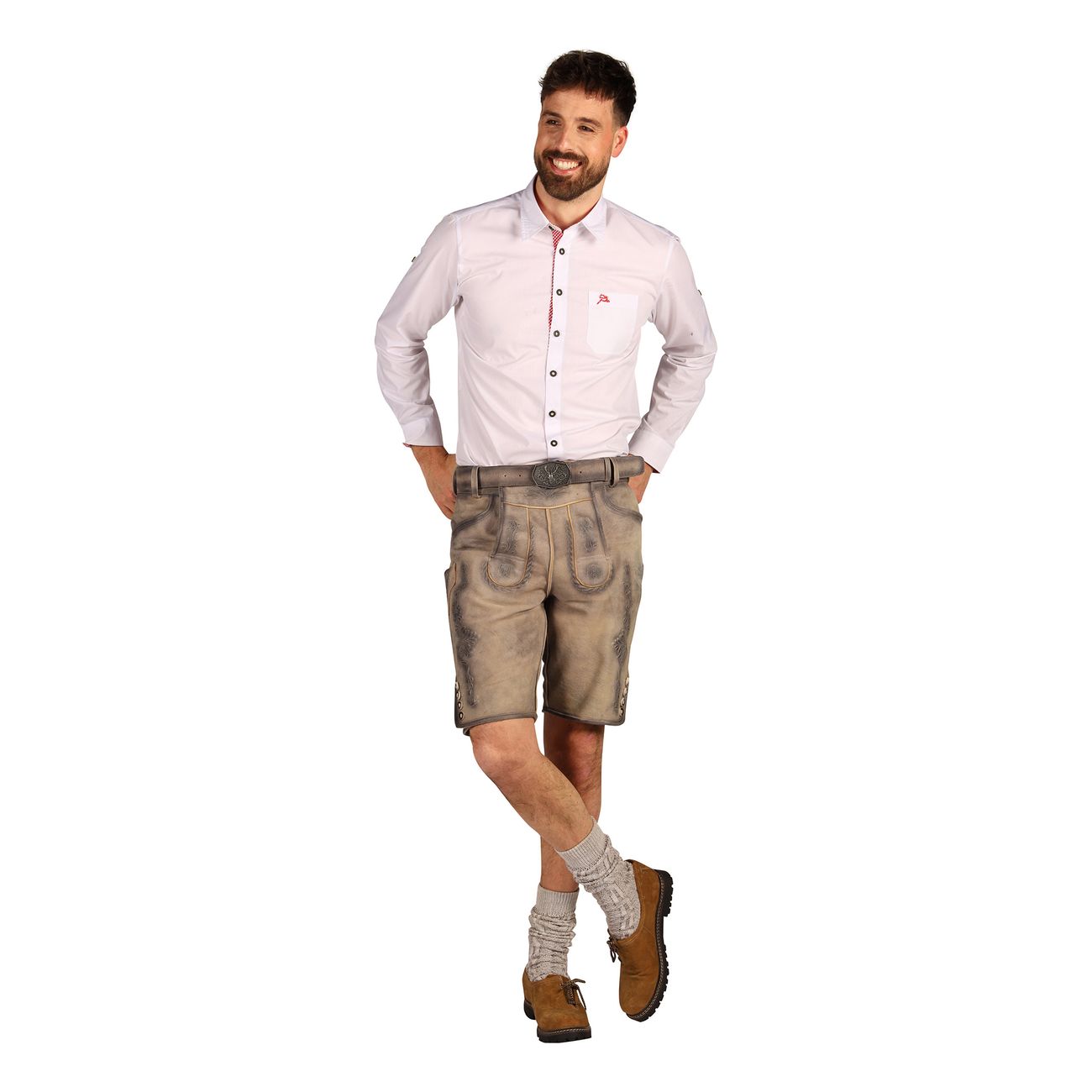 Oktoberfest Lederhosen Shorts Super Deluxe Beige Vintage