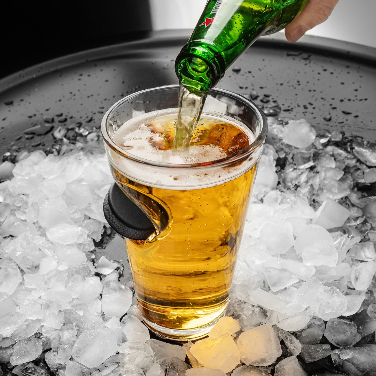 Ölglas med Hockeypuck