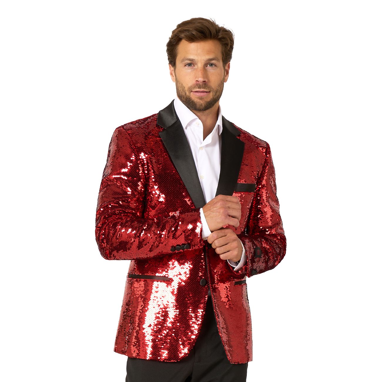 OppoSuits Paljettkavaj Briliant Röd