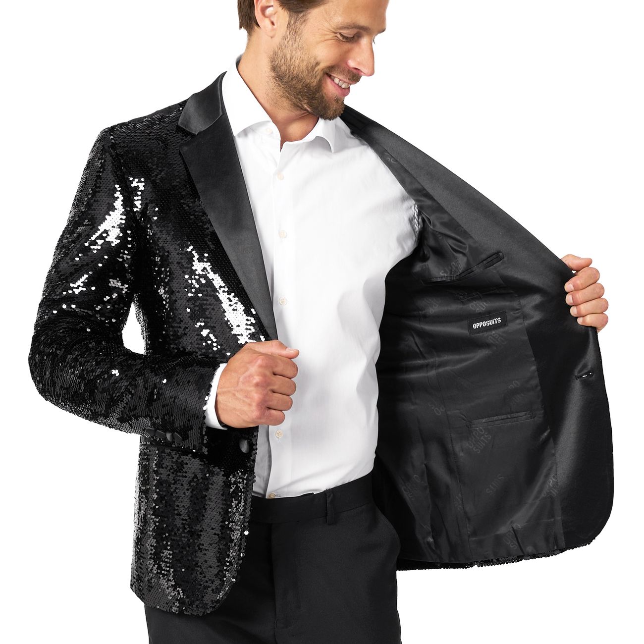 OppoSuits Paljettkavaj Briliant Svart