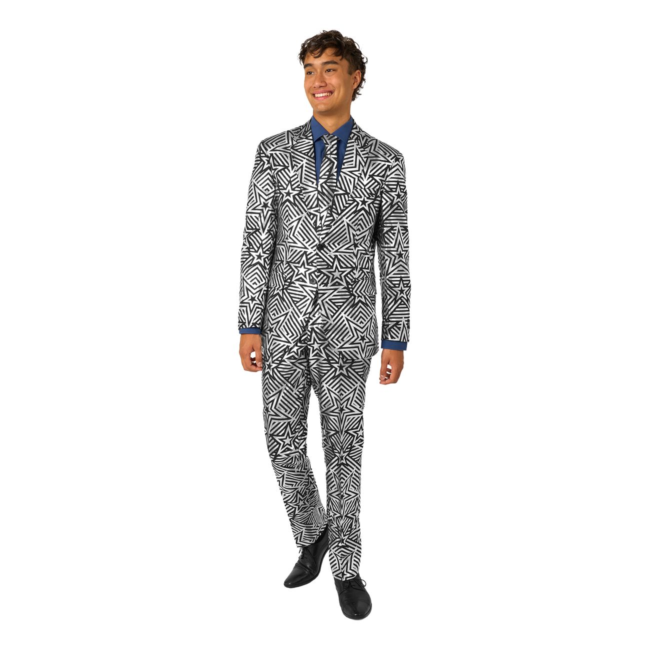 OppoSuits Silver Geo Star Kostym