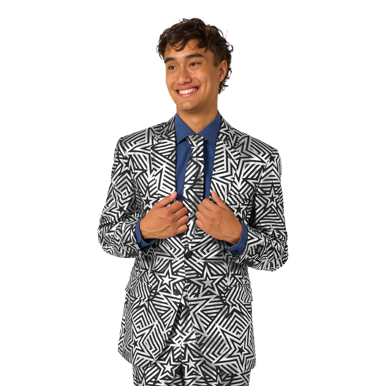 OppoSuits Silver Geo Star Kostym