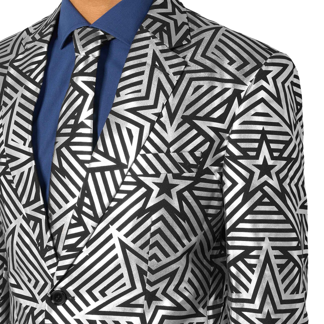 OppoSuits Silver Geo Star Kostym
