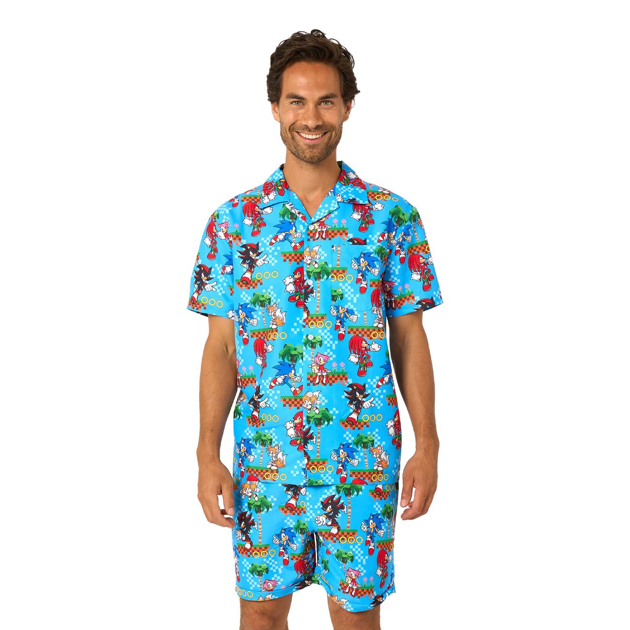 OppoSuits Sonic™ Green Hill Shorts Kostym