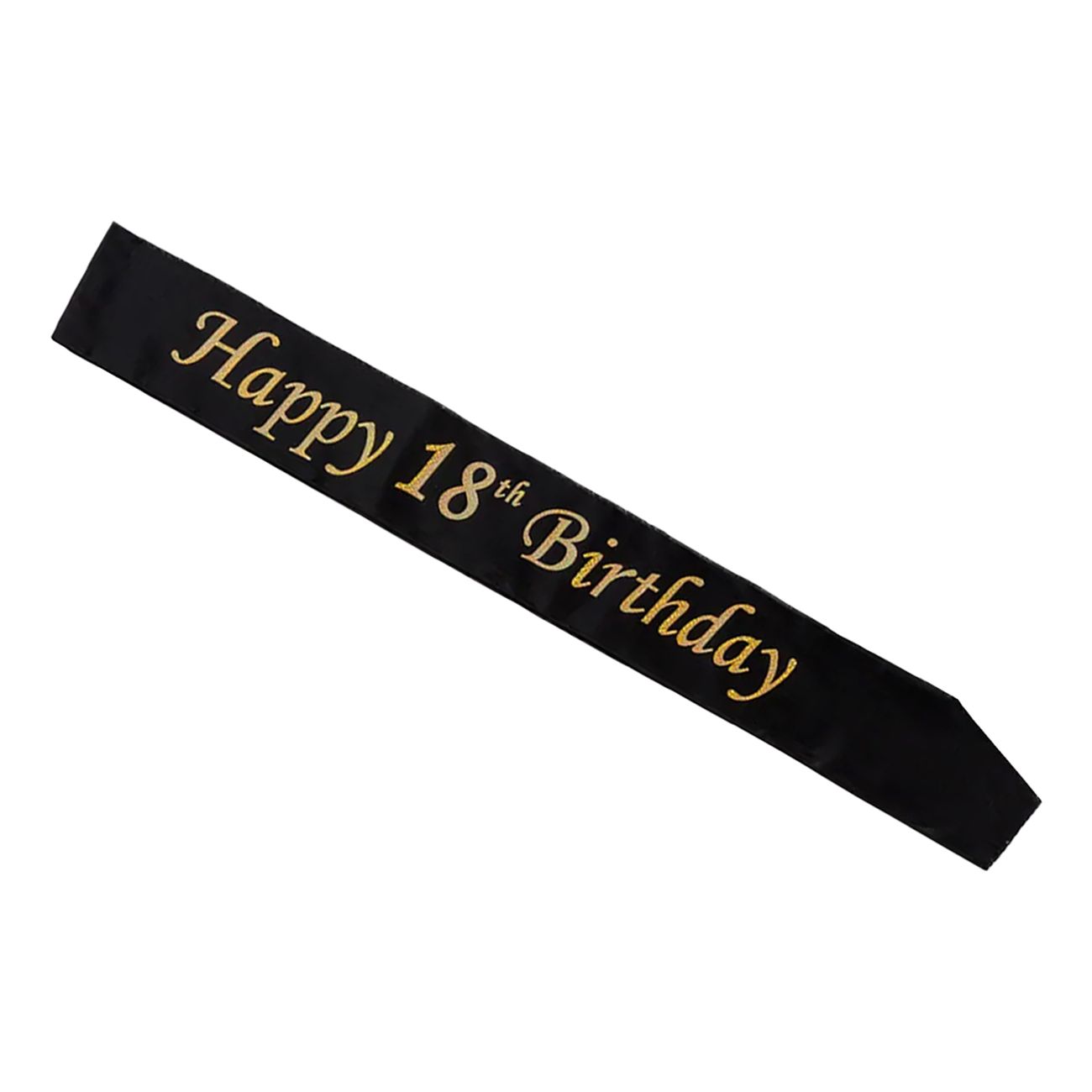 Ordensband Happy 18th Birthday Svart/Guld