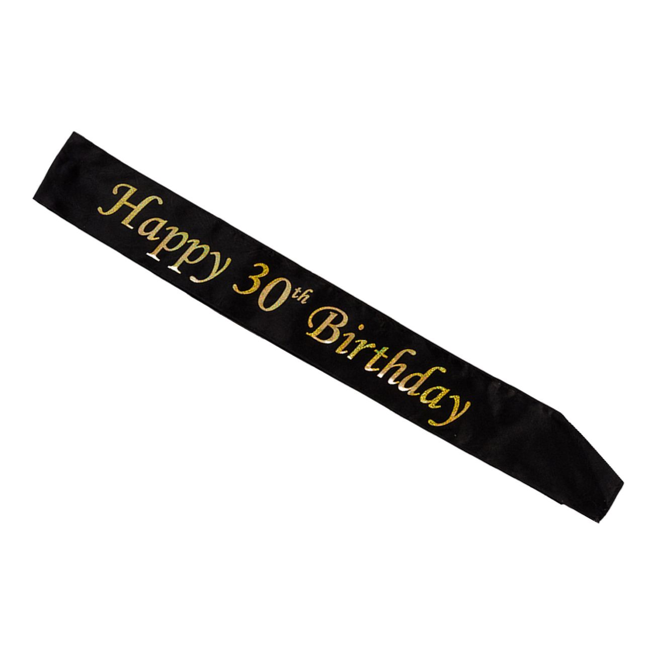 Ordensband Happy 30th Birthday Svart/Guld