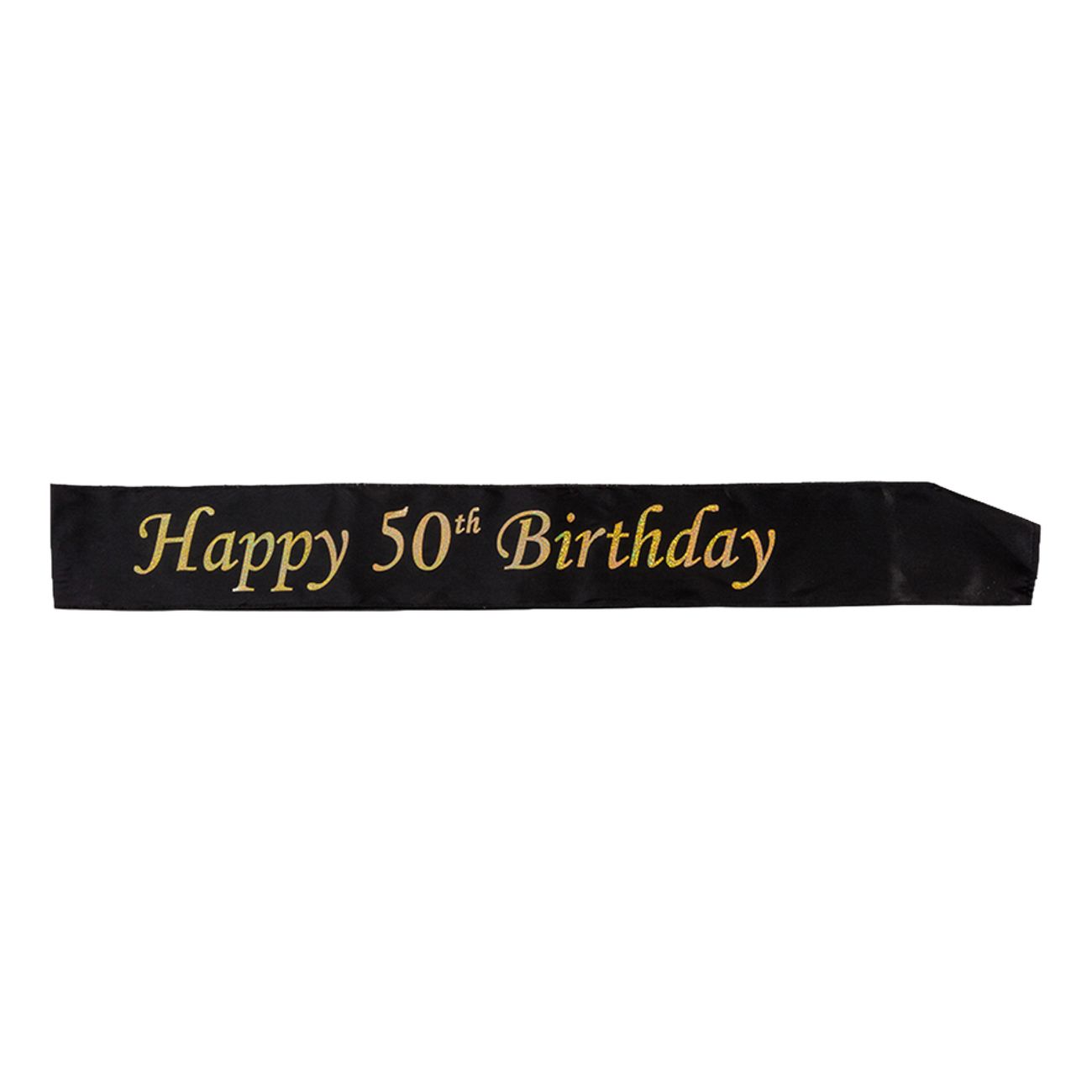 Ordensband Happy 50th Birthday Svart/Guld