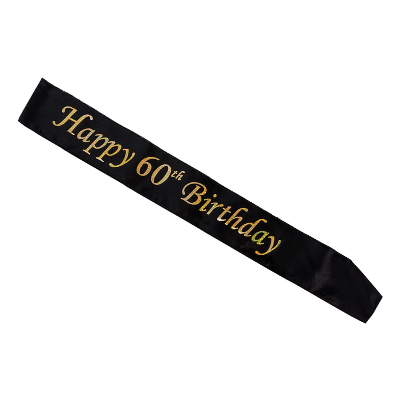 Ordensband Happy 60th Birthday Svart/Guld