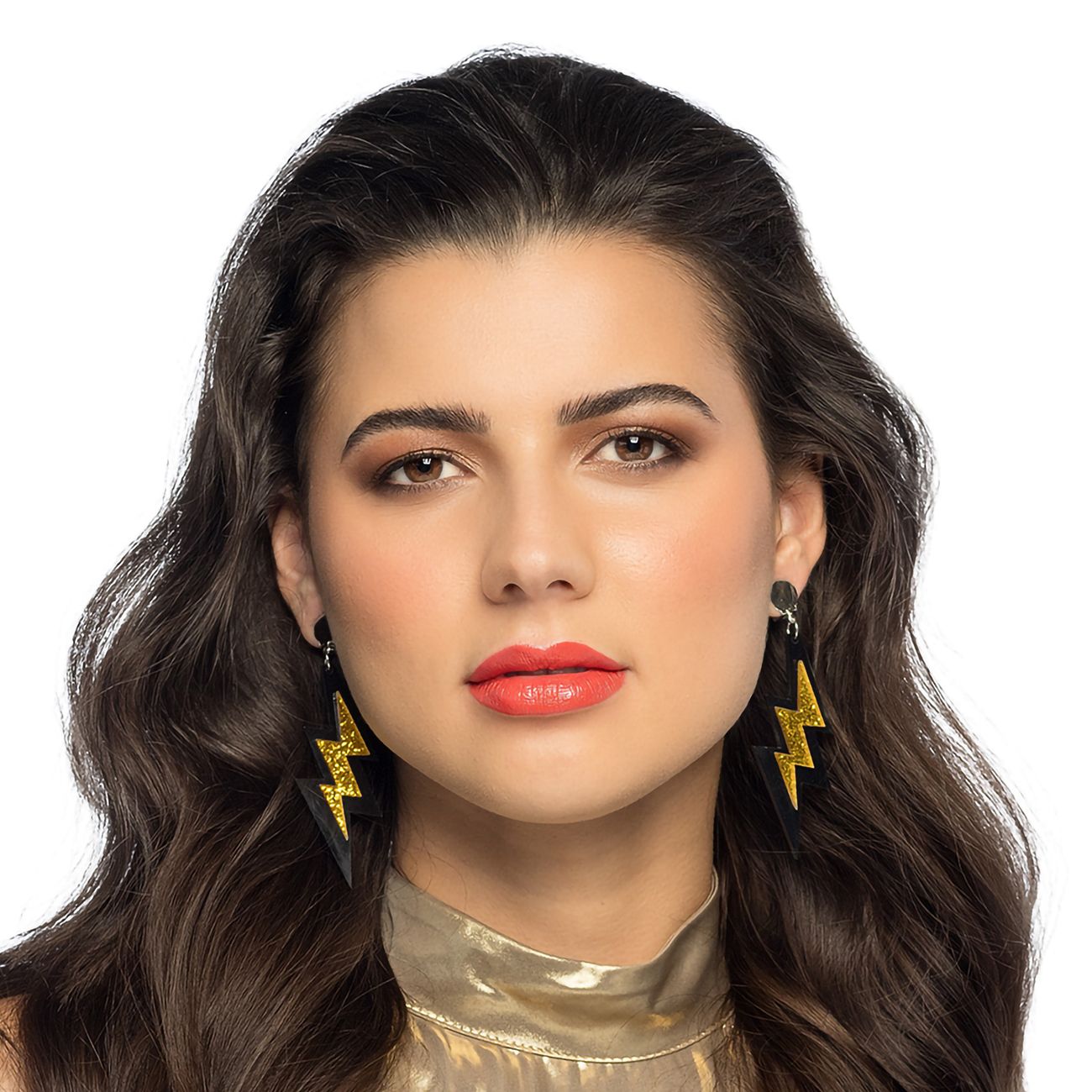 Örhängen Blixtar Guld Glitter