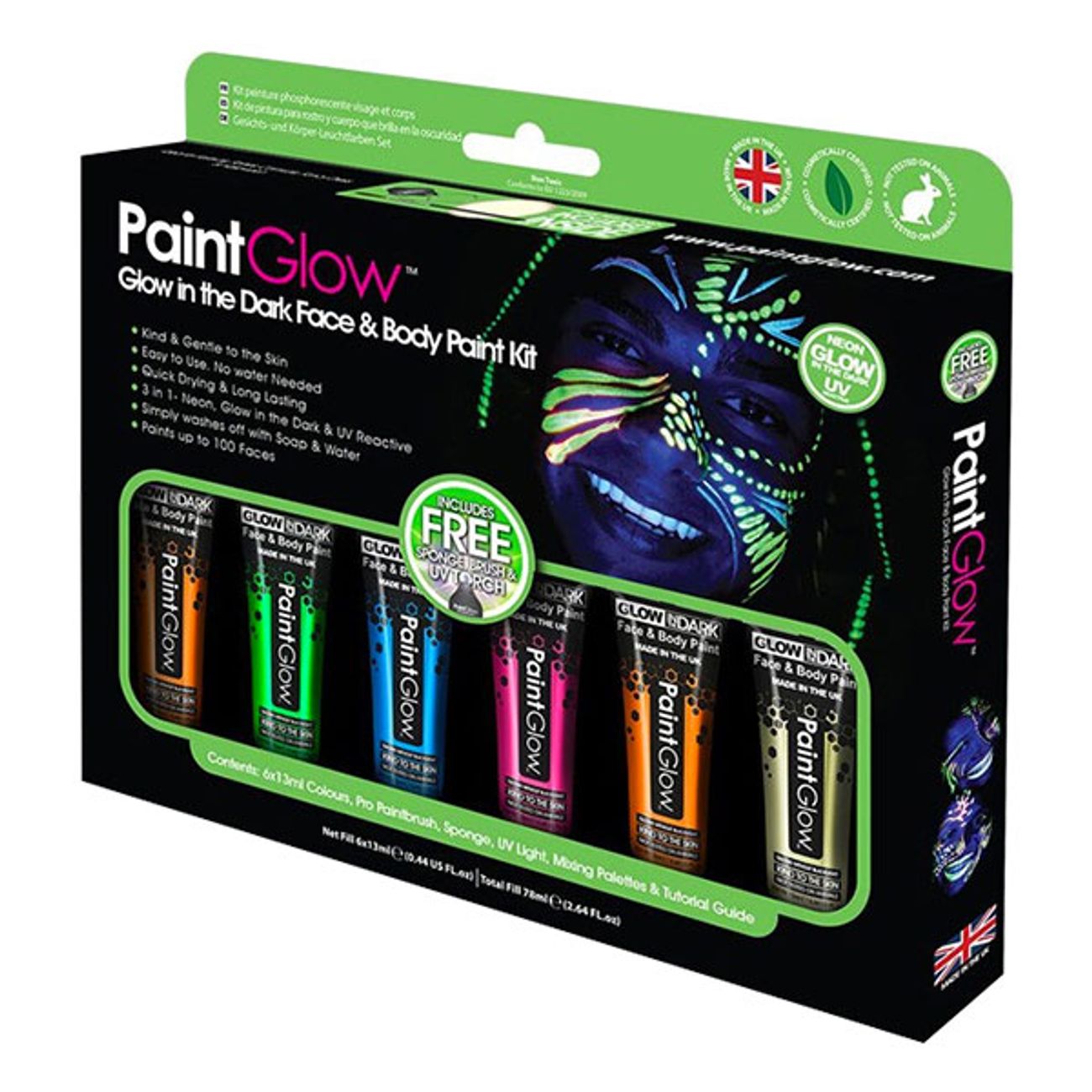 paintglow-sjalvlysande-ansikts-kroppsfarg-kit-1