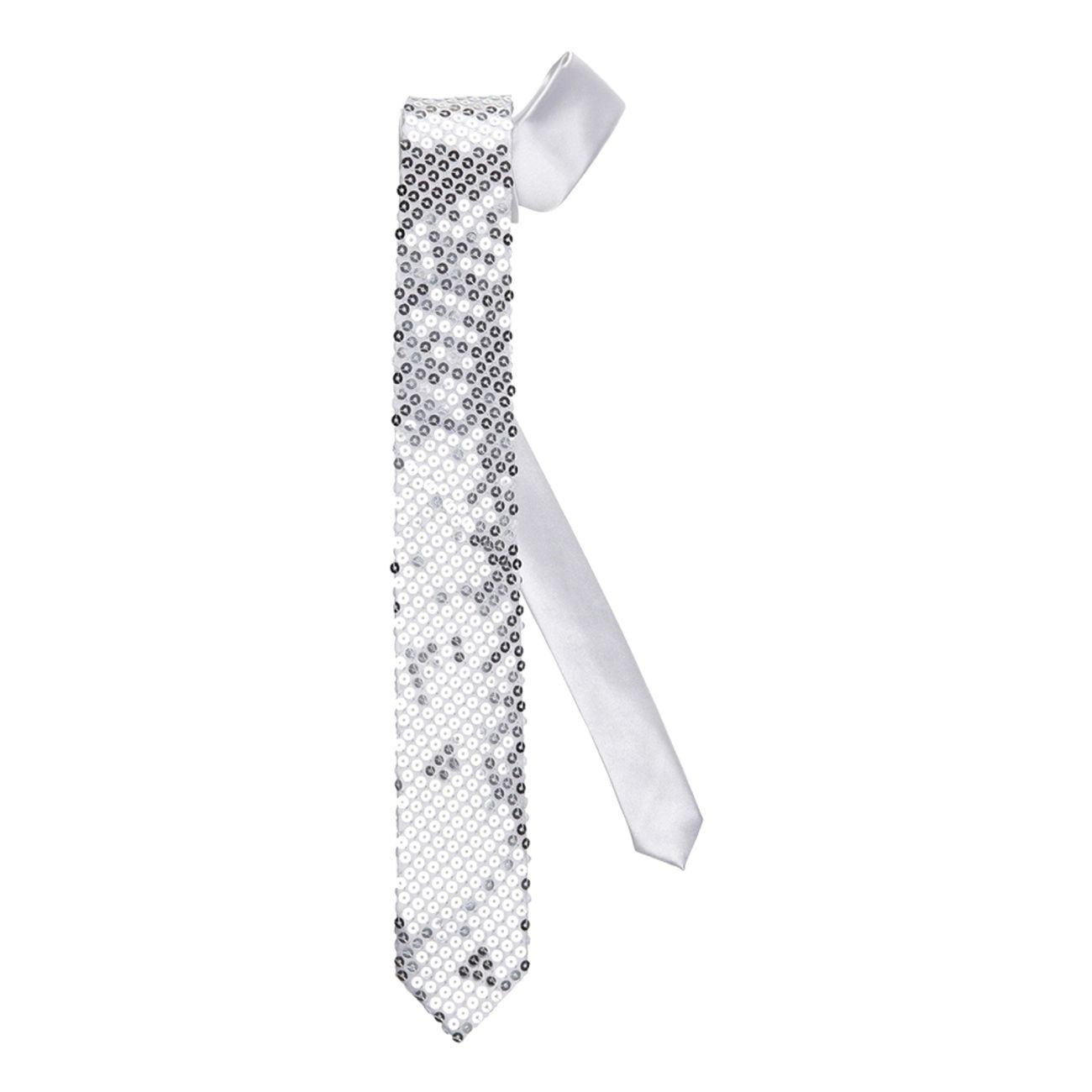 Paljettslips Silver