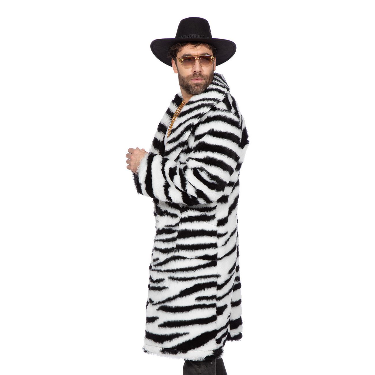 Pälsjacka Lång Zebra