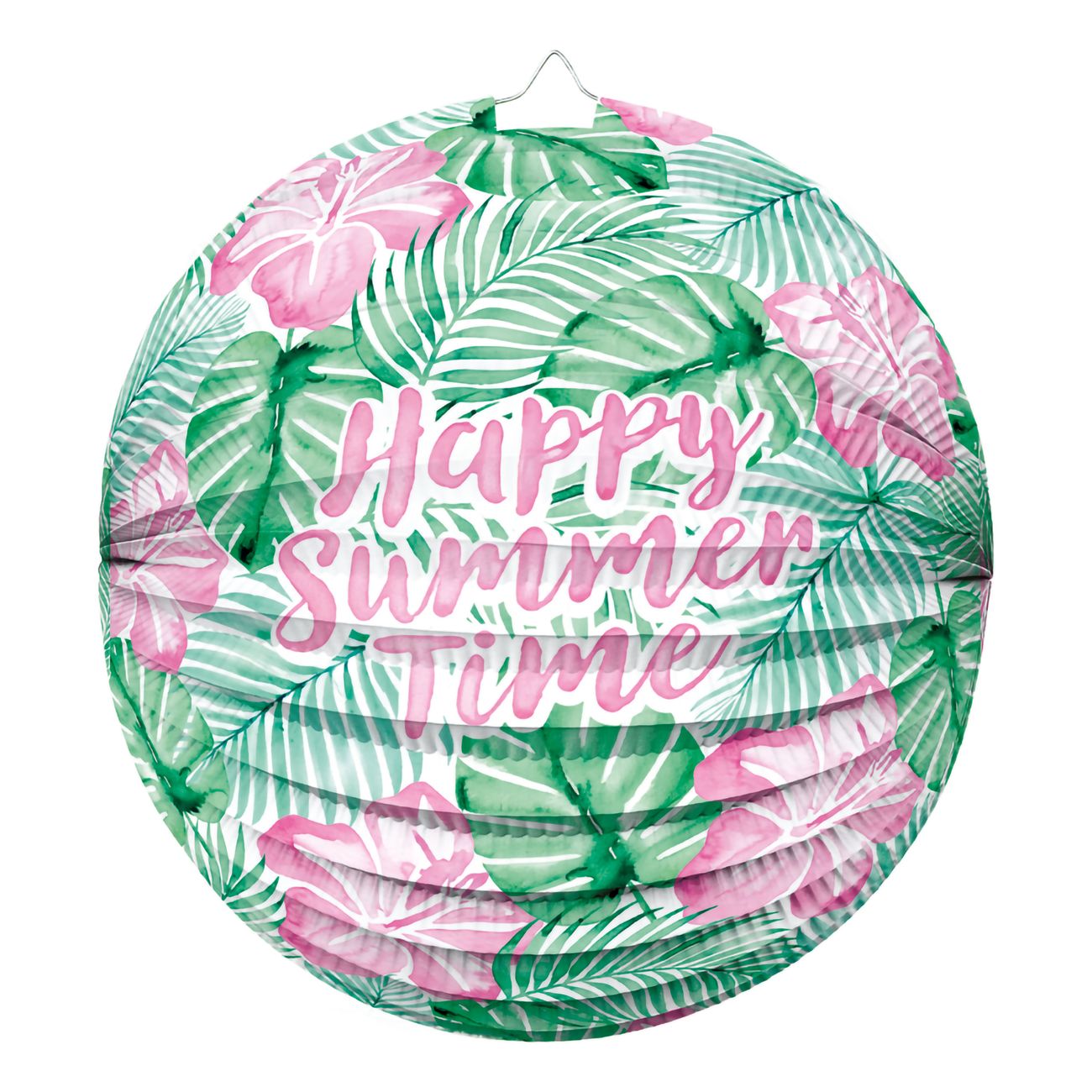 Papperslykta Rund Happy Summer Time