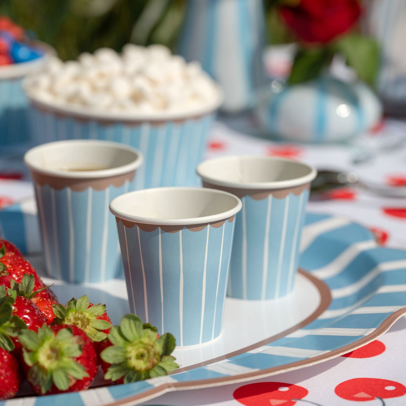 Pappersmugg Liten Blå/Brun