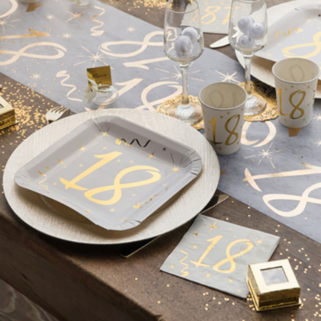 Pappersmuggar 18 Guld/Vit