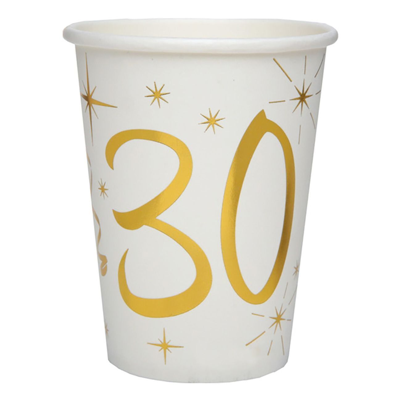 Pappersmuggar 30 Guld/Vit