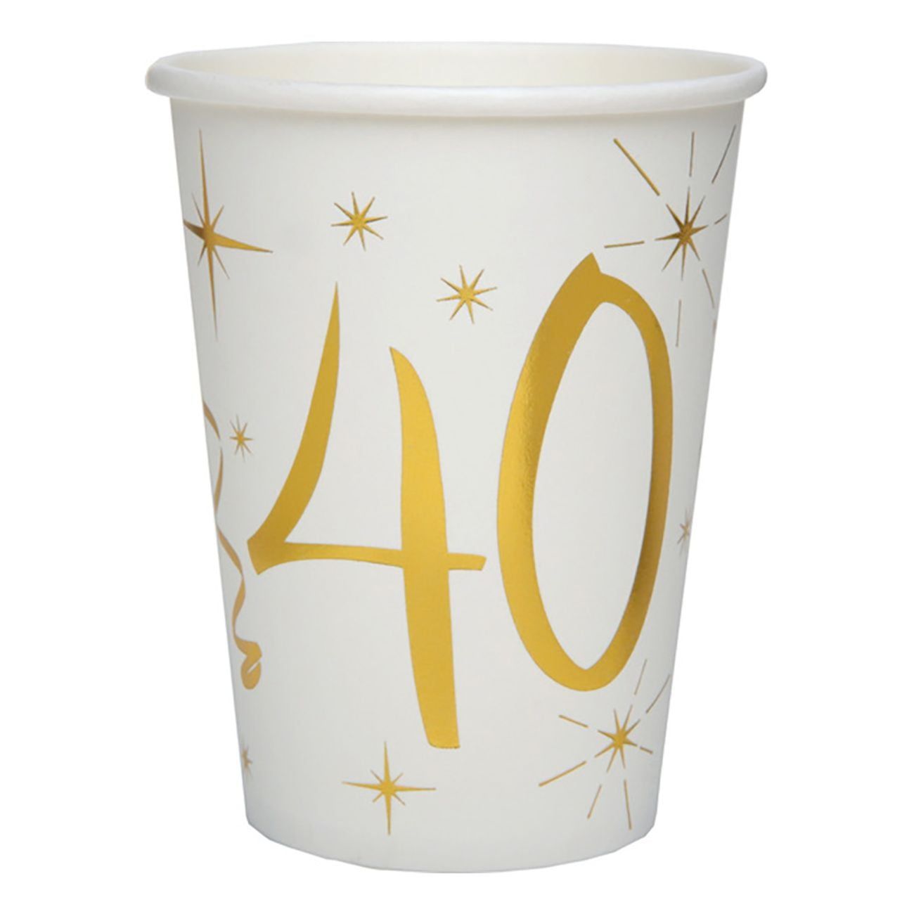 Pappersmuggar 40 Guld/Vit