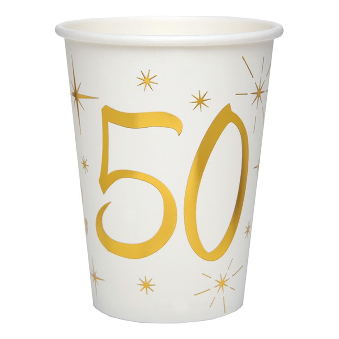 Pappersmuggar 50 Guld/Vit