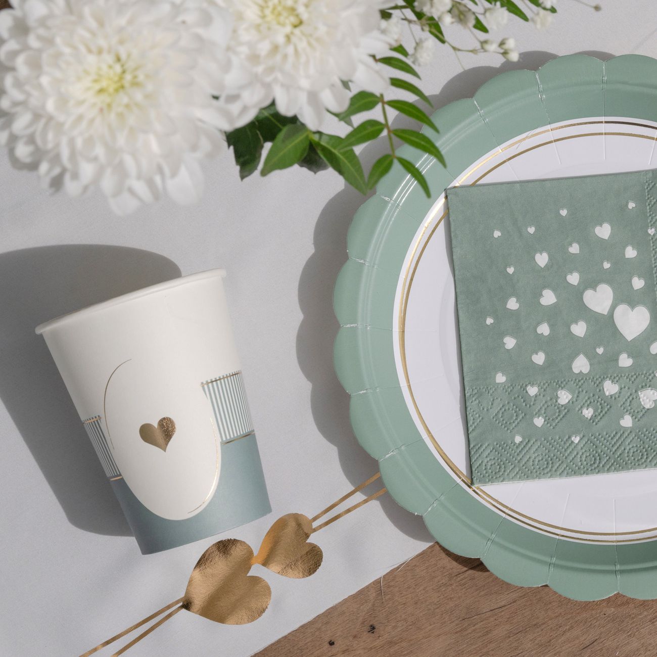 Pappersmuggar Dusty Green