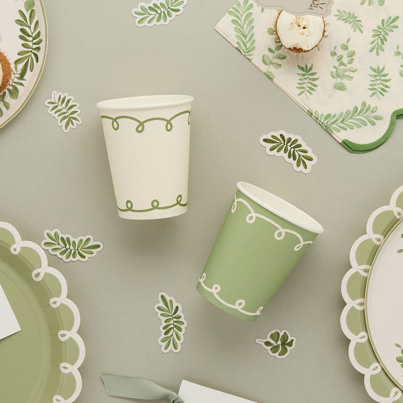 Pappersmuggar Gröna Löv Botanic