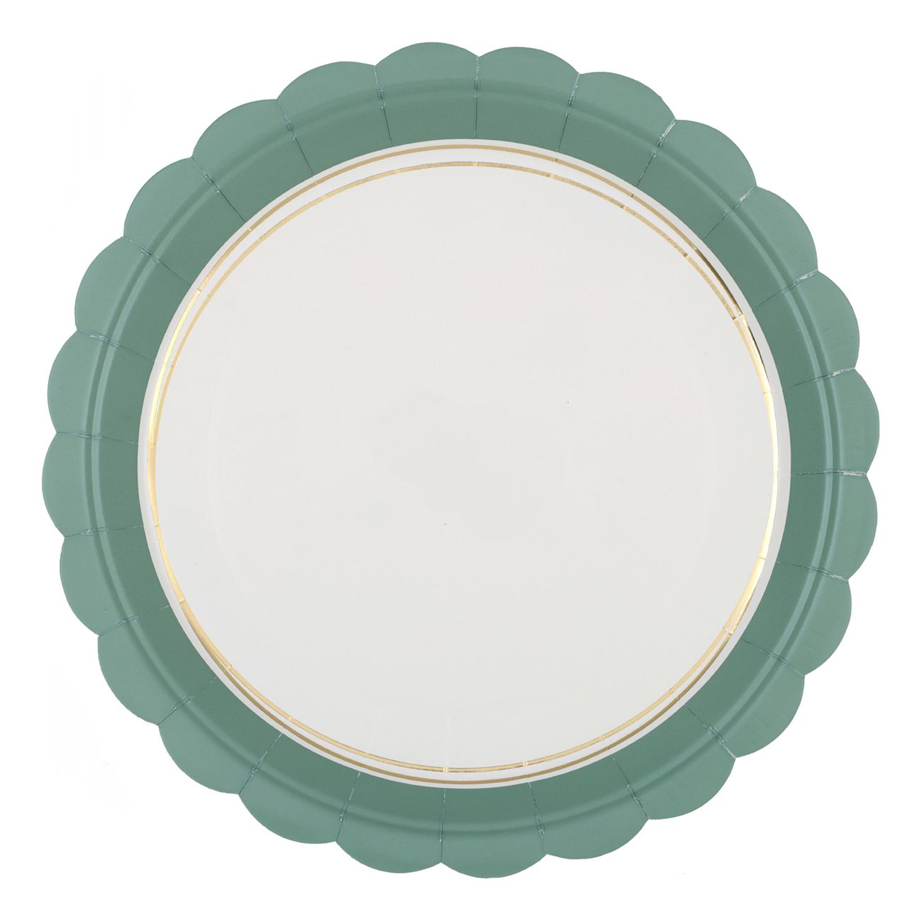 Papperstallrikar Dusty Green