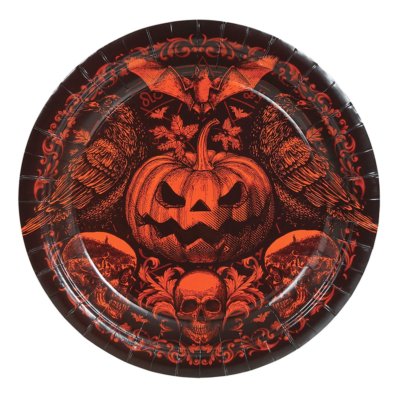 Papperstallrikar Gothic Pumpa